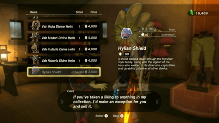 TotK - Purchasing The Hylian Shield
