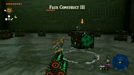 Zelda Tears of the Kingdom TotK Fighting a Flux Construct on Lomei Island Depths Labyrinth