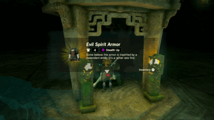 Zelda Tears of the Kingdom TotK Getting the Evil Spirit Armor
