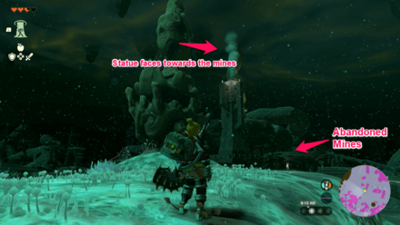 Zelda TotK - Statues will lead Link to abandoned mines