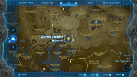 Calora Lake Cave Entrance Map Image