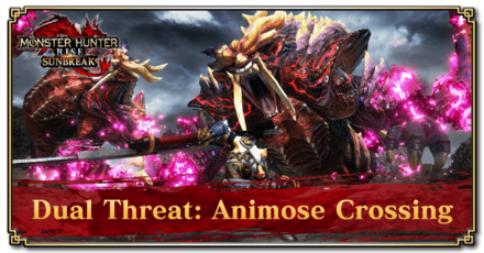 Monster Hunter Rise (MH Rise) - Dual Threat: Animose Crossing Quest Banner