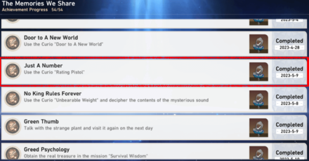 HSR - Just A Number - Achievement