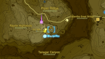 Ancient Columns Cave Entrance Map Image