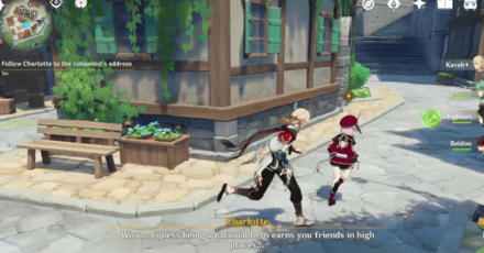 Genshin - Commence! A Suspect Genesis - Follow Charlotte to meet Mona