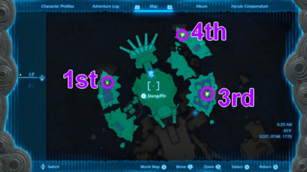 TOTK - Water Temple 1F Map