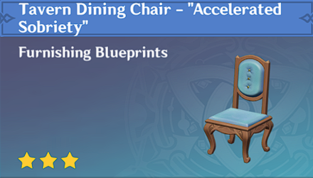 Genshin Impact - How to Get Tavern Dining Chair - "Accelerated Sobriety" Furnishing