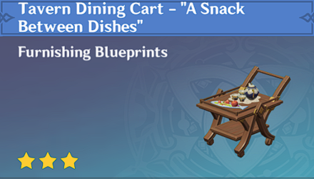 Genshin Impact - How to Get Tavern Dining Cart - "A Snack Between Dishes" Furnishing