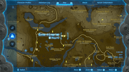 Fort Hateno Cave Entrance Map Image