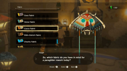 Zelda TotK - All Paraglider Designs