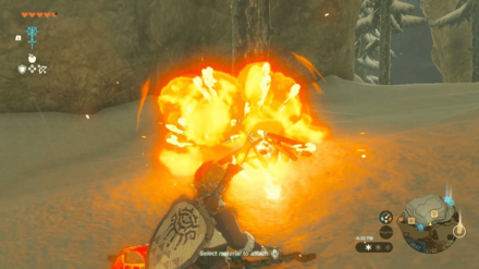 Zelda TotK - Using Fire Attacks to Make a Fire