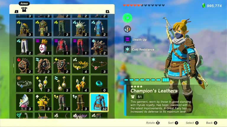 Zelda : TOTK - How to get champions leathers for Link - Surf the Games