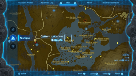 Zauz Island Well Entrance Map Image