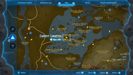 Goponga Village Ruins Well Entrance Map Image