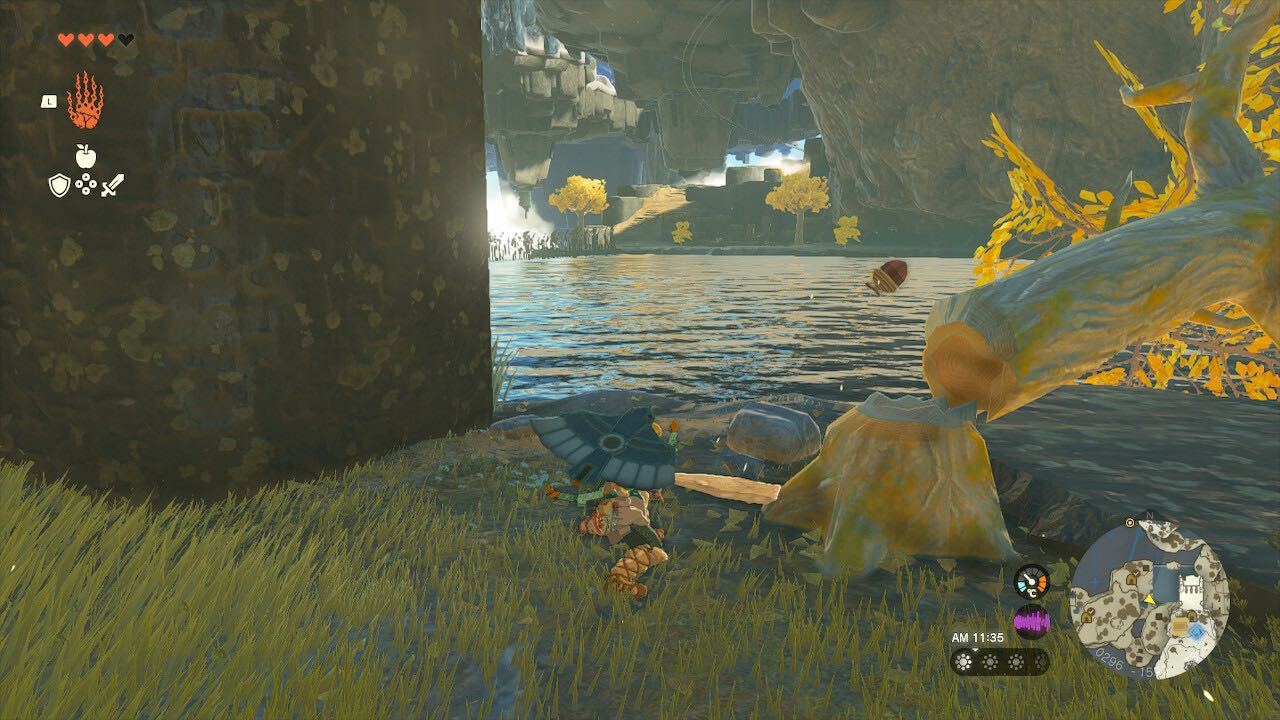 Zelda TOTK - cut down trees to obtain logs