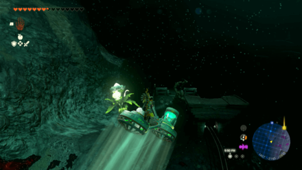 Tears of the Kingdom TOTK - Using a Hover Bike at the Depths