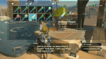 Zelda Totk - How to Duplicate Materials Version 1.1.2 Step 9