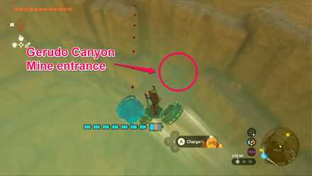 TotK - Gerudo Canyon Mine entrance