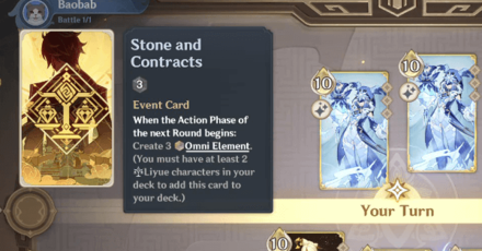 Genshin - How to Beat Fatui Cryo Cicin Mage TCG Duel - Use Stone and Contracts