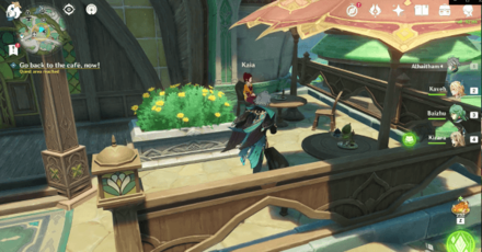 Genshin - Go to Kaia nearby the cafe