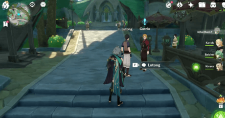 Genshin - Talk to Garcia and Lutong in front of the Puspa Cafe