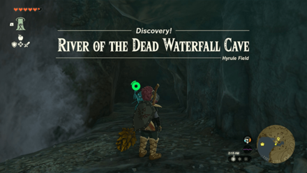 River of the Dead Waterfall Cave Entrance Overworld Image