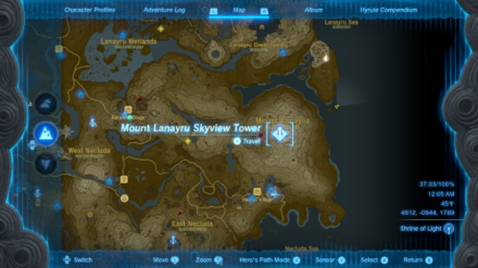 Zelda TotK Mount Lanayru Skyview Tower