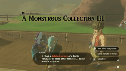 TOTK - A Monstrous Collection III - Talk to Kilton