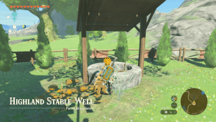 Highland Stable Well Entrance Overworld Image