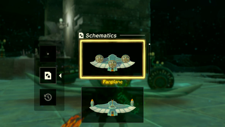 Zelda TotK - Select from a list of schematics you already have