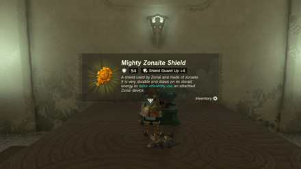 Zelda TotK Mayanas Shrine Mighty Zonaite Shield