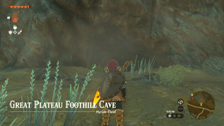 Tears of the Kingdom TOTK - Great Plateau Foothill Cave