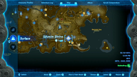 TotK - Sifumim Shrine where trees are nearby