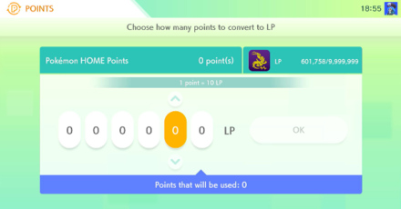 Pokemon SV - Pokemon HOME Points to League Points Conversion