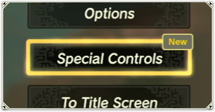 Zelda TotK - Special Controls