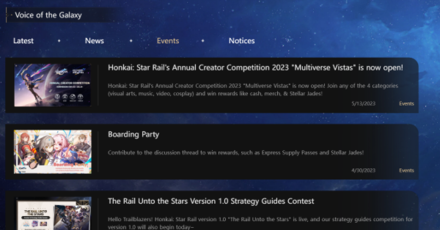 Star Rail - Honkai Star Rail Event Page