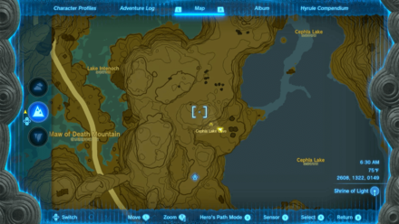 Cephla Lake Cave Entrance Map Image