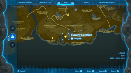 Komo Shoreline Cave Entrance Map Image