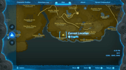 Puffer Beach Overhead Cave Entrance Map Image