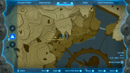 Upland Zorana Foothill Cave Entrance Map Image