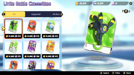 Pokemon UNITE - Umbreon Post-release Price and Cost.png