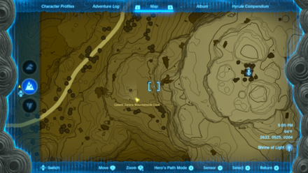 Upland Zorana Mountainside Cave Entrance Map Image