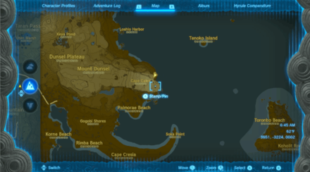 Cape Cales Cliffbase Cave Entrance Map Image