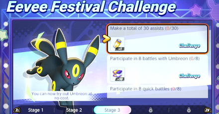 Pokemon UNITE - Eevee Festival Challenge - Umbreon Missions
