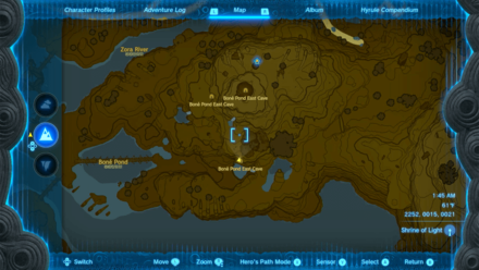 Boné Pond East Cave Entrance Map Image