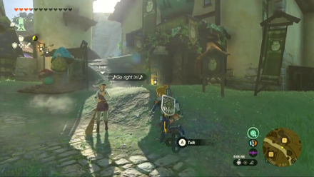 Zelda Tears of the Kingdom TotK - Ivee in front of East Wind general store