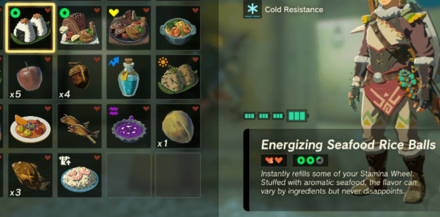 TOTK - Messages from an Ancient Era -Stamina-Recovery Food