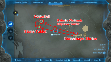 TOTK - Messages from an Ancient Era - 4th Tablet Go to Kumamayn Shrine or Waterfall