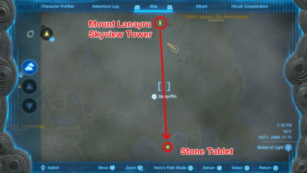 TOTK - Messages from an Ancient Era - 5th Tablet Mount Lanayru Tower