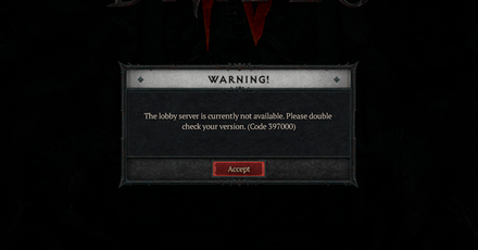 Diablo 4 - Error Code 397000